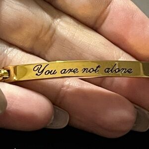 Goldtone Inspirational Bracelet, Magnetic